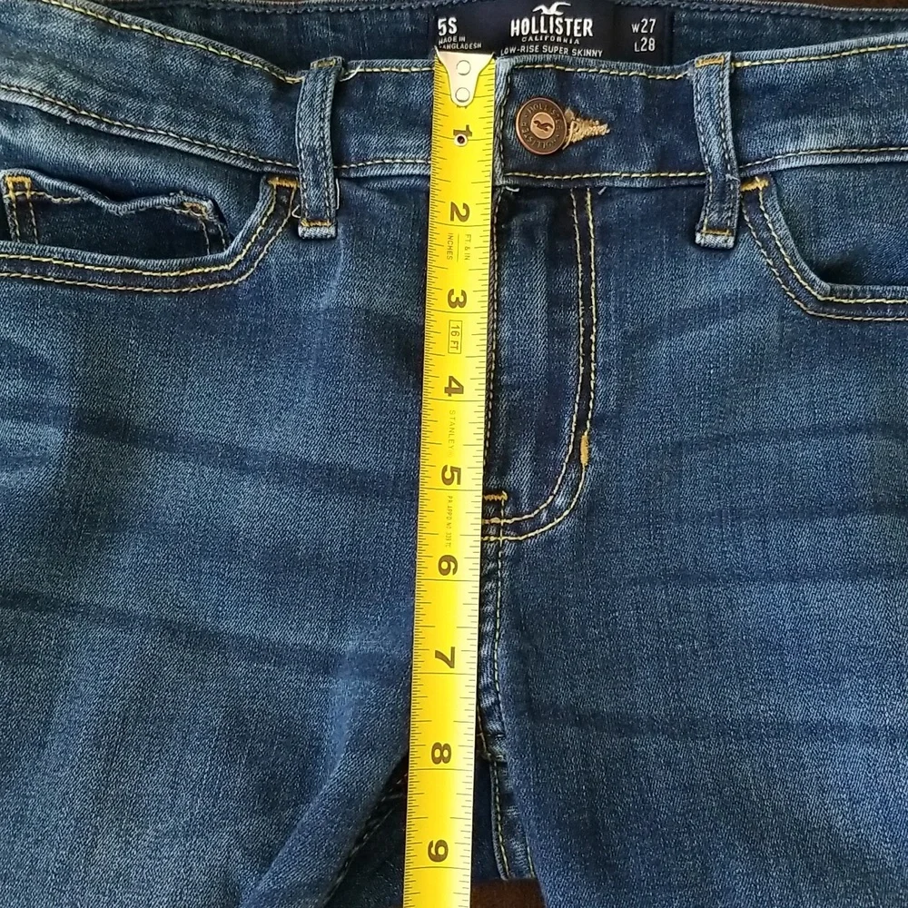 #K - 27/25 Hollister Low-rise Super Skinny Classic Stretch Sz 5S - Picture 4 of 9
